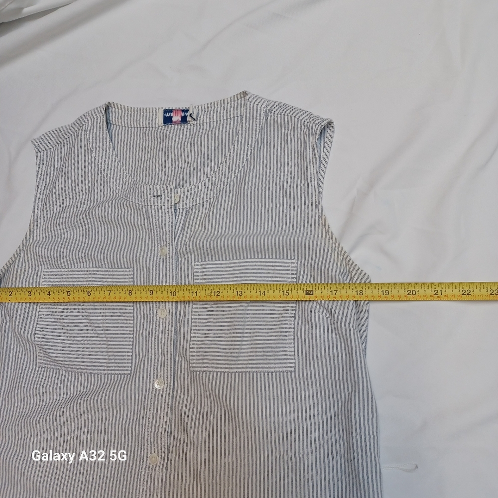 Vineyard Vines  Women Size 8 Blue Striped Mini Dress - Picture 14 of 16